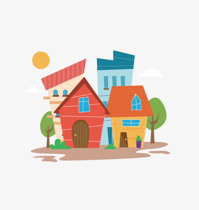 Vector House, Hd Photo, Vector Material, Png Free Material Free Png And Vector - Cartoon Houses, Transparent background PNG HD thumbnail