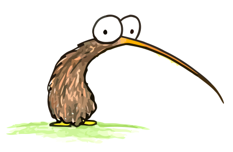 Cartoon Kiwi Bird Png - A Cartoon Drawing Of A Kiwi Bird, For Free Use In A Book Report Or, Transparent background PNG HD thumbnail