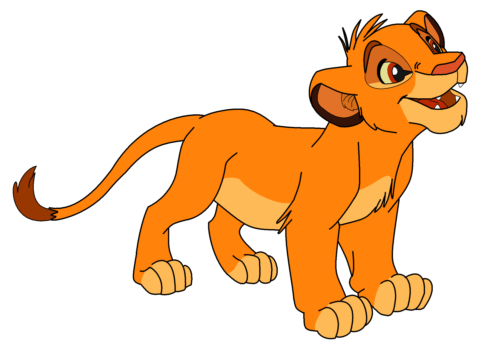 Cartoon Lion Cub PNG-PlusPNG.
