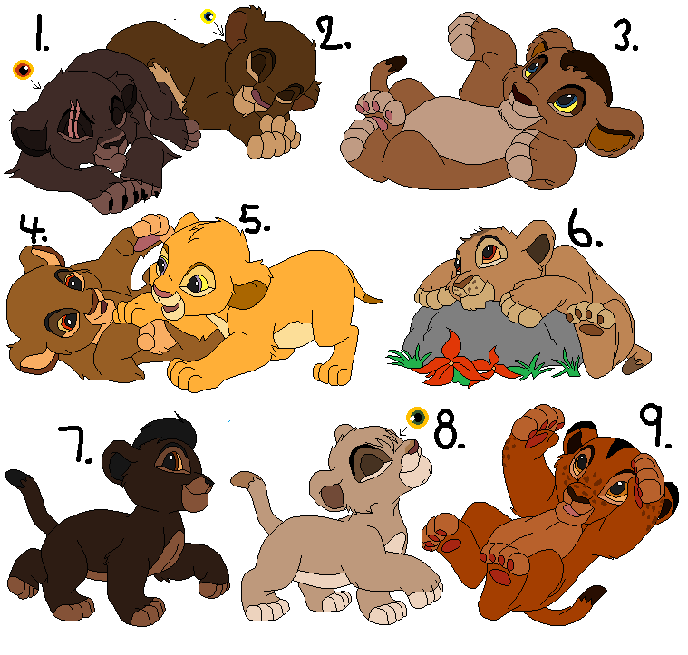 Lion Cub Adoptables 8 All Adopted By Candynthesweetettez Hdpng.com  - Cartoon Lion Cub, Transparent background PNG HD thumbnail