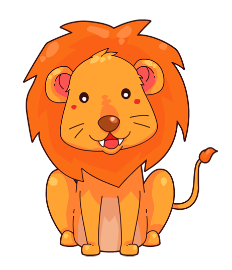 Lion14 - Cartoon Lion Cub, Transparent background PNG HD thumbnail