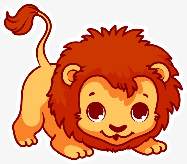 Vector Lion Cub, Cartoon Lion, Painted Lion Cub, Cute Little Lion Png And - Cartoon Lion Cub, Transparent background PNG HD thumbnail