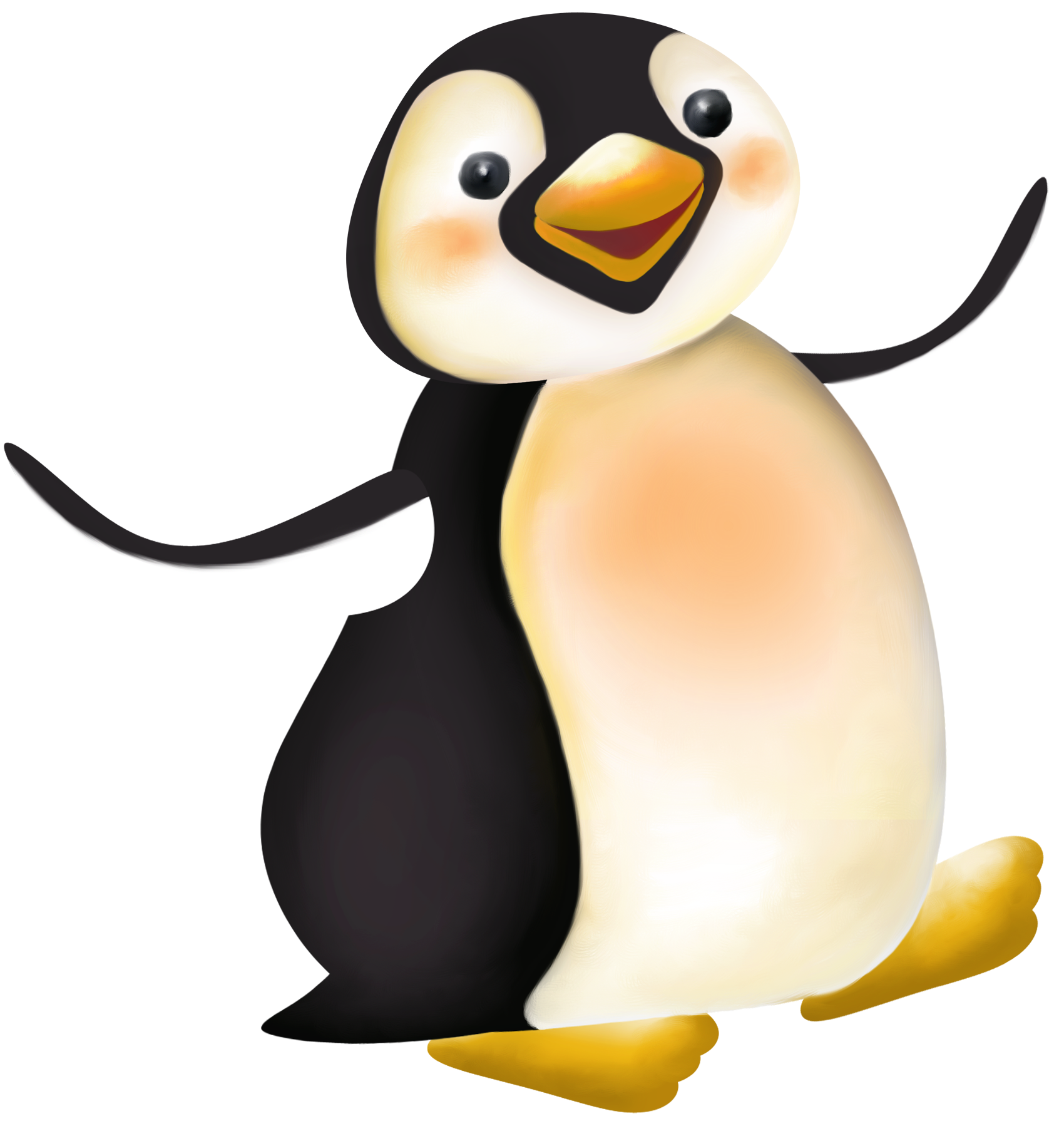 Large Penguin Cartoon Png Clipart - Cartoon, Transparent background PNG HD thumbnail