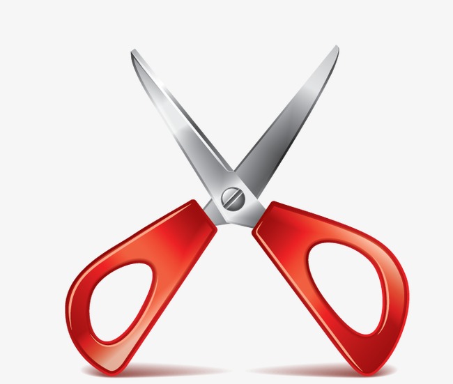 Red Scissors, Red, Cartoon, Scissors Free Png And Vector - Cartoon Scissors, Transparent background PNG HD thumbnail