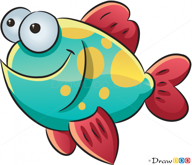How To Draw Happy Fish, Sea Animals   How To Draw, Drawing Ideas, - Cartoon Sea Creatures, Transparent background PNG HD thumbnail