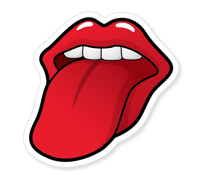 Lips biting expression png