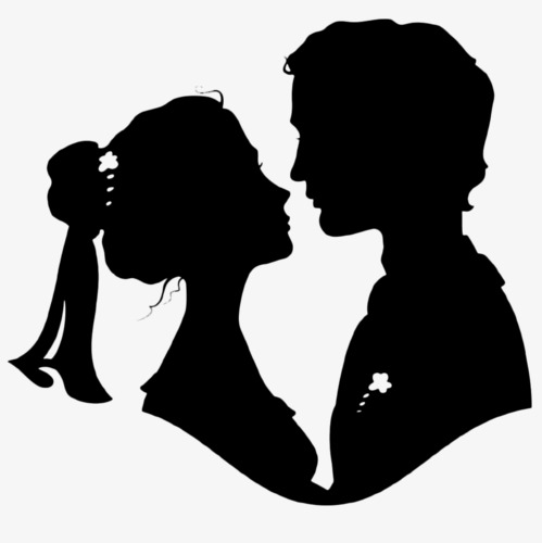 Couple Silhouette, Black Silhouette, Lovers, Husband And Wife Png Image And Clipart - Casal, Transparent background PNG HD thumbnail