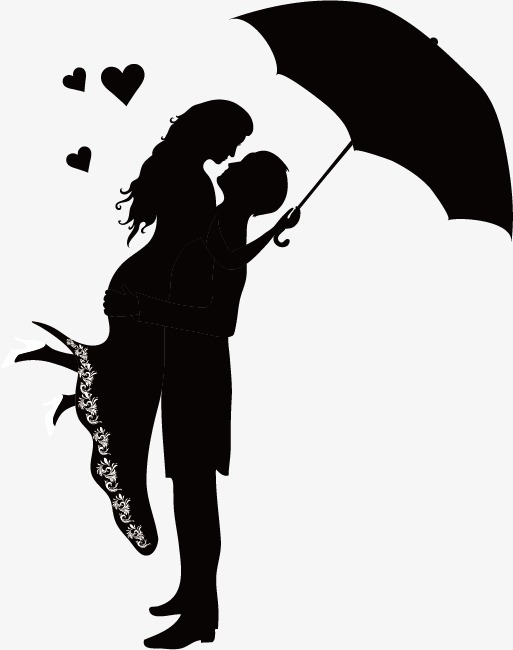couple silhouette, Black Silh
