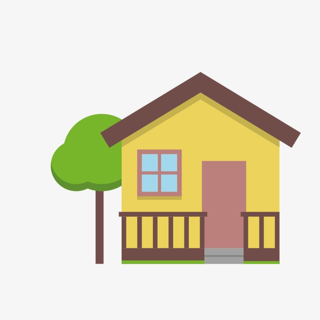 Cabin, Trees, Houses Png Image And Clipart - Casas, Transparent background PNG HD thumbnail