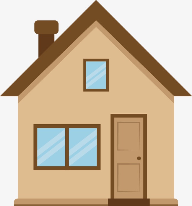 Cartoon House Building, House, Residential, Houses Png And Vector - Casas, Transparent background PNG HD thumbnail