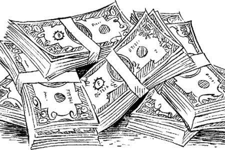 money cash coins paper white 