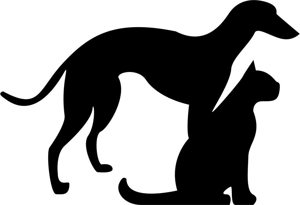 Dog And Cat Pets Silhouettes Comments - Cat And Dog Black And White, Transparent background PNG HD thumbnail
