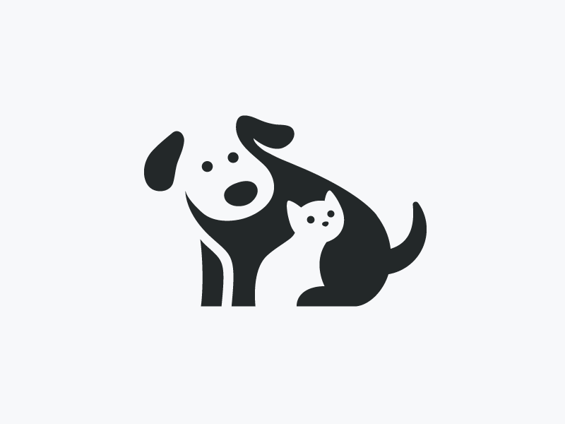 Dog U0026 Cat - Cat And Dog Black And White, Transparent background PNG HD thumbnail