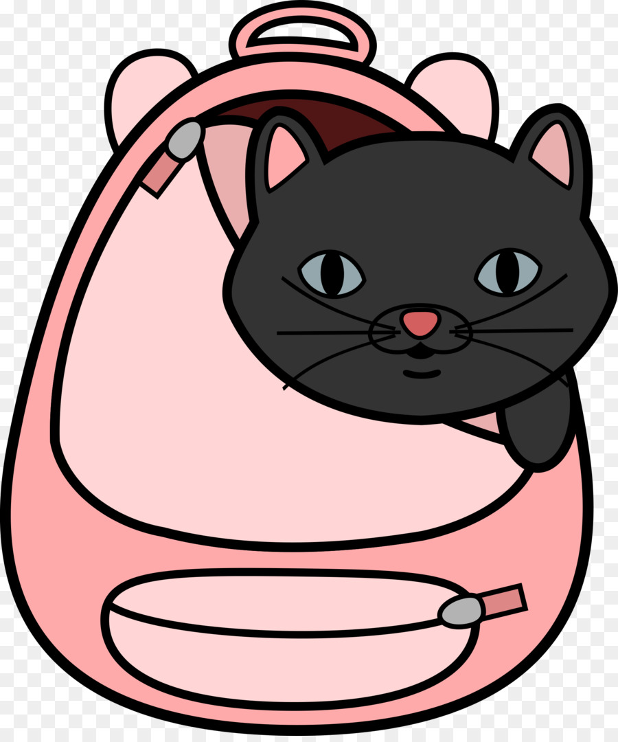 Bag Cat Backpack Clip Art   Bag - Cat In A Bag, Transparent background PNG HD thumbnail