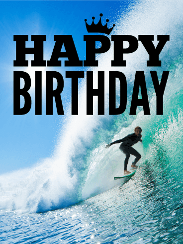 Surfing Happy Birthday Card   Catch The Wave - Catch A Wave, Transparent background PNG HD thumbnail