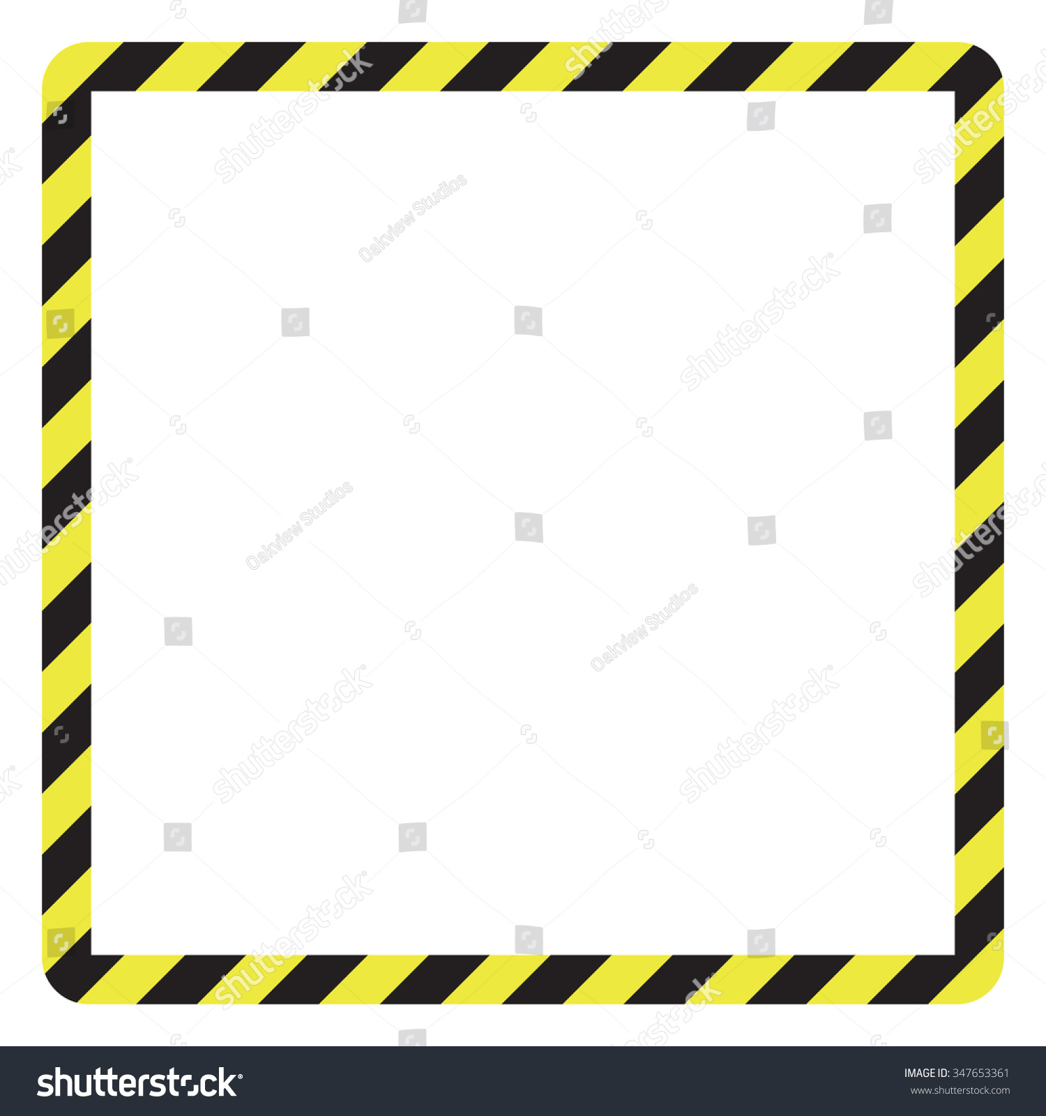Construction Warning Border, Vector Illustration - Caution Tape Border, Transparent background PNG HD thumbnail