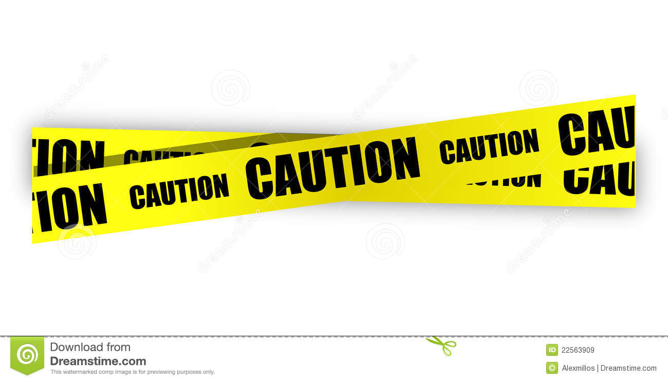 Yellow Caution Tape Illustration Design - Caution Tape Border, Transparent background PNG HD thumbnail