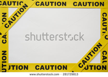 Yellow Caution Tapes On White Background - Caution Tape Border, Transparent background PNG HD thumbnail