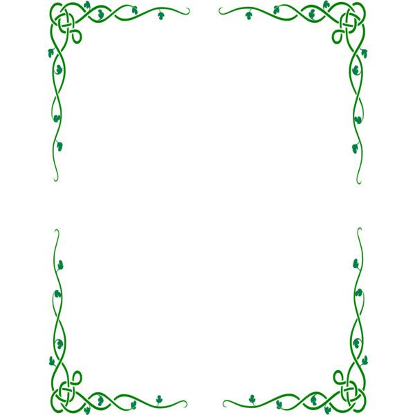Celtic Knot Border Green Stat