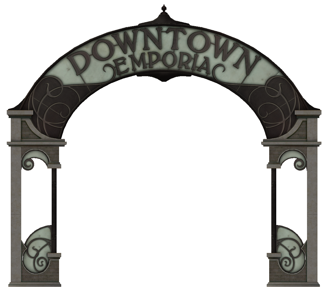 Downtown Emporia Sign.png - Cemetery Gates, Transparent background PNG HD thumbnail