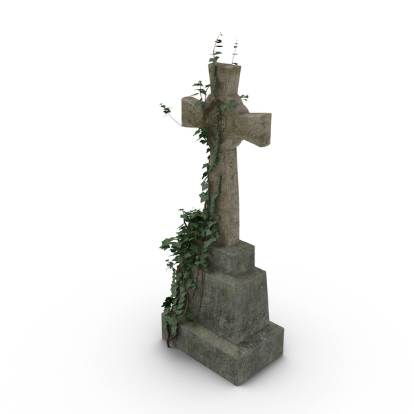 Headstone With Cross - Cemetery Gates, Transparent background PNG HD thumbnail
