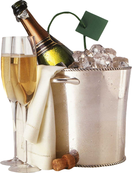 Champagne In Ice Bucket Hd (Psd) - Champagne, Transparent background PNG HD thumbnail