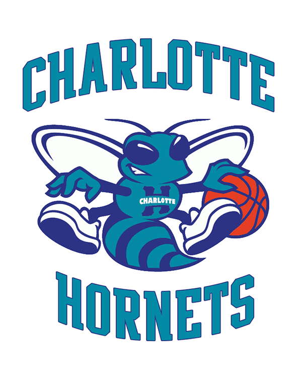 Charlotte Hornets logo black 