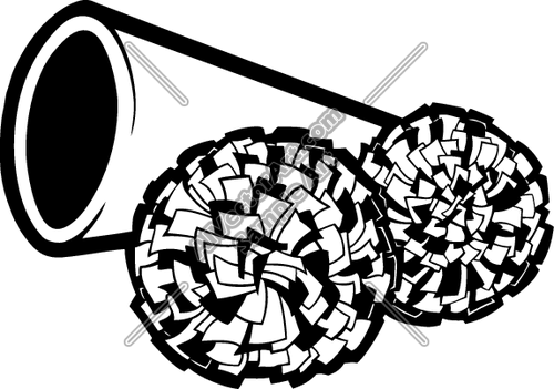 Football Cheerleading Pompoms And Megaphone Collection Of Individually Grouped Vector - Cheer Megaphone And Poms, Transparent background PNG HD thumbnail