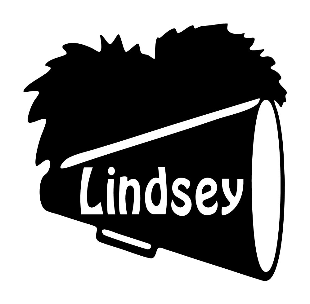 Personalized Sports Team Cheer Pom Pom U0026 Megaphone Vinyl Car Decal. $5.00, Via Etsy - Cheer Megaphone And Poms, Transparent background PNG HD thumbnail
