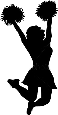 Free Cheerleader Clipart Silhouette - Cheerleader, Transparent background PNG HD thumbnail