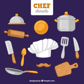 Hand Drawn Chef Hat And Other Items - Chef Hat Rolling Pin, Transparent background PNG HD thumbnail