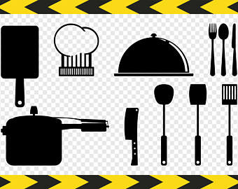 Kitchen Utensils Svg Files Fork Spoon Rolling Pin Chef Hat Butcher Knife Pressure Cooker Pot Clipart - Chef Hat Rolling Pin, Transparent background PNG HD thumbnail