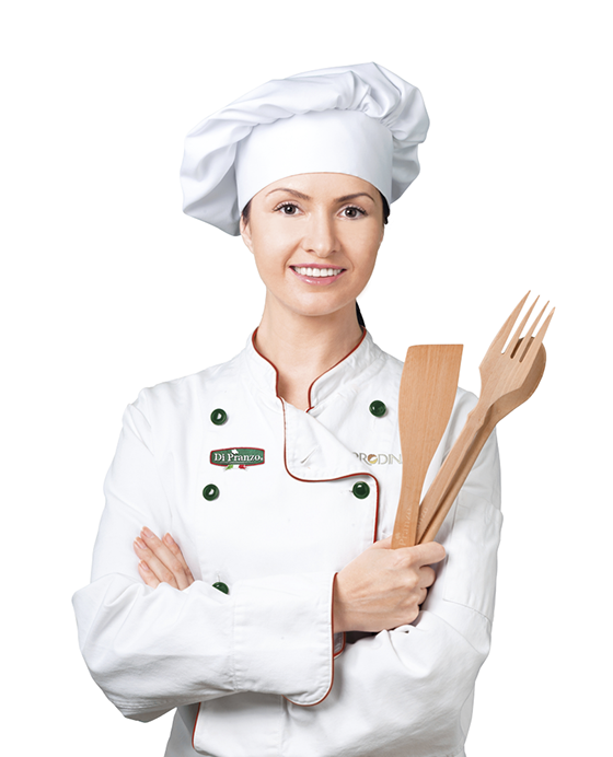 Chef Di Pranzo® Prodinal® | Productos Innovadores Alimenticios. - Chef Mujer, Transparent background PNG HD thumbnail