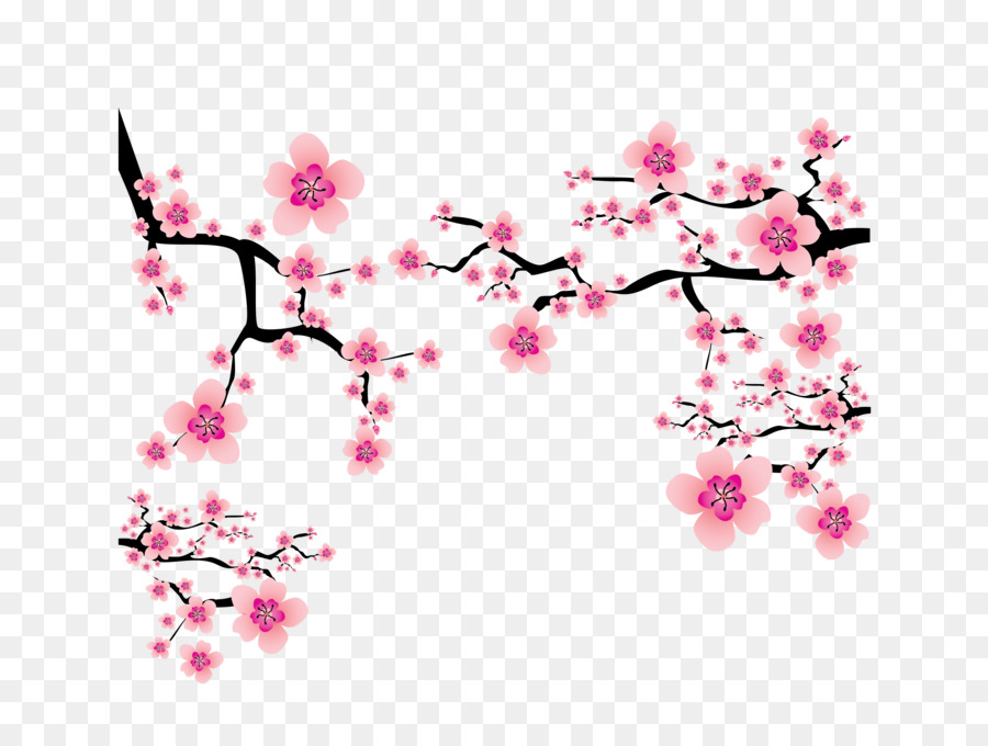 Cherry Blossom Plum Blossom Clip Art   Vector Pink Japanese Elements Cherry Blossom Branches Dress Up - Cherry Blossom, Transparent background PNG HD thumbnail