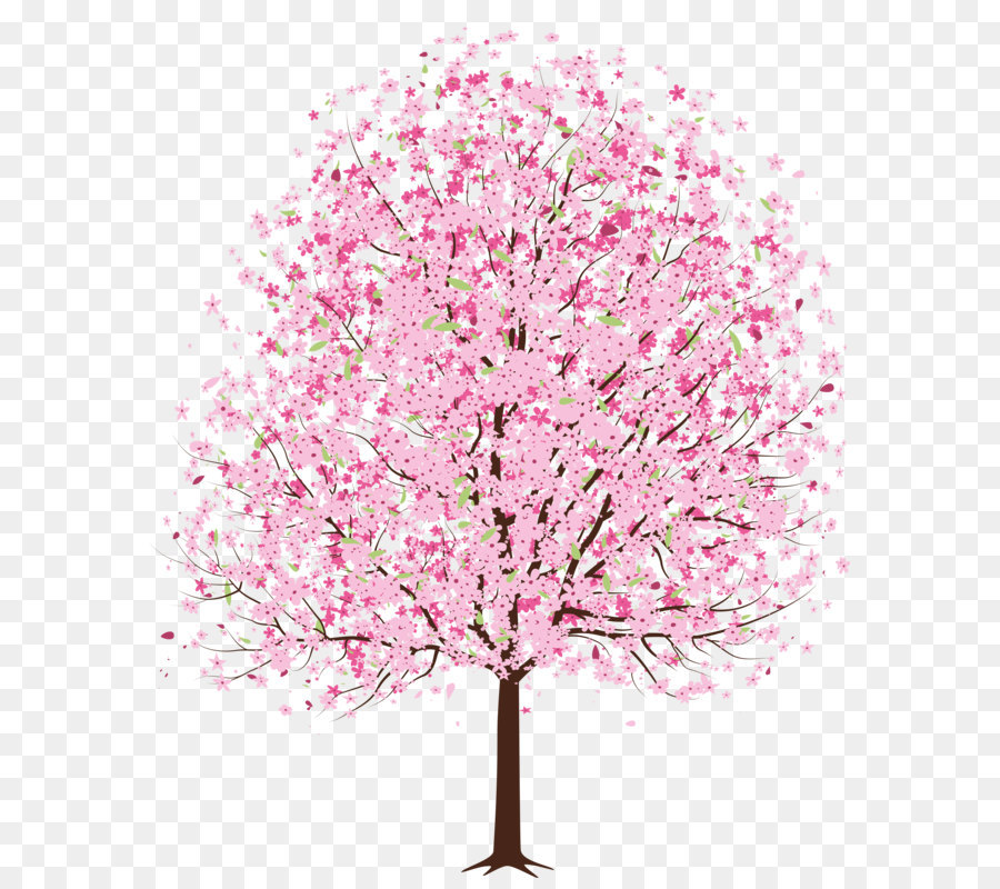 Cherry Blossom Tree Clip Art   Pink Spring Deco Tree Png Clipart - Cherry Blossom Tree, Transparent background PNG HD thumbnail