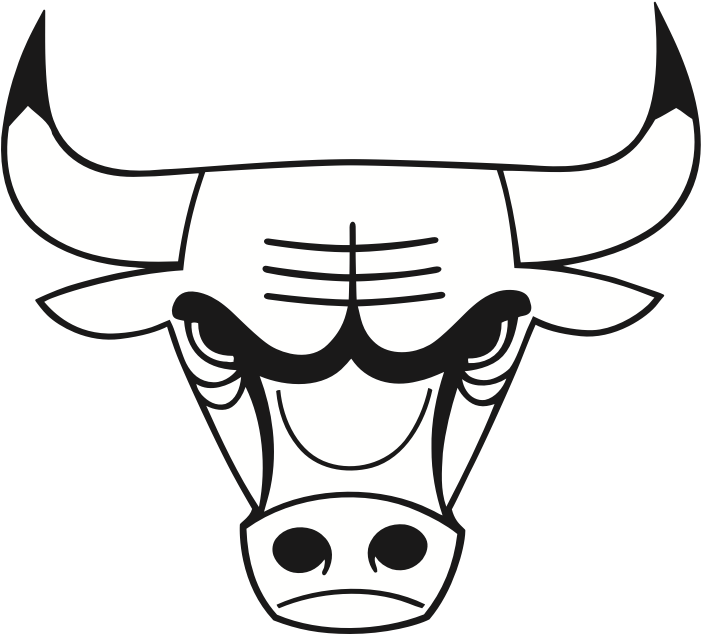 Download Hd Bull Drawing   Chicago Bulls Logo White   High Pluspng.com  - Chicago Bulls, Transparent background PNG HD thumbnail
