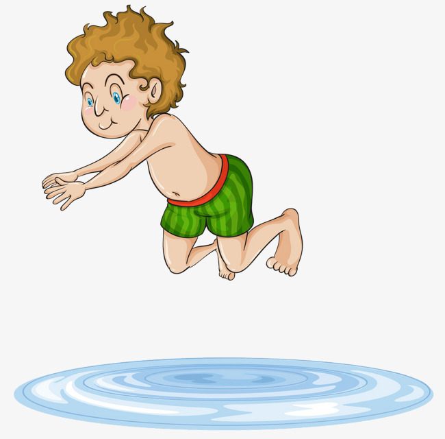 Child Taking A Shower Bath PNG - Children Jumping Into 