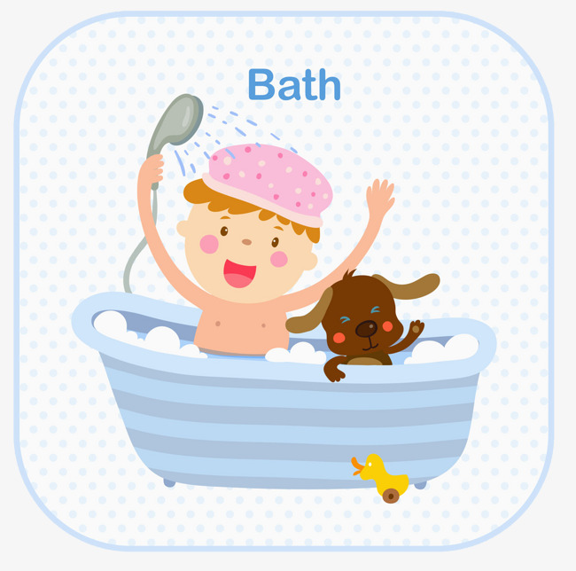 Child Taking A Shower Bath Png - The Child Took A Bath With The Dog, Take A Shower, Bath, Wash, Transparent background PNG HD thumbnail