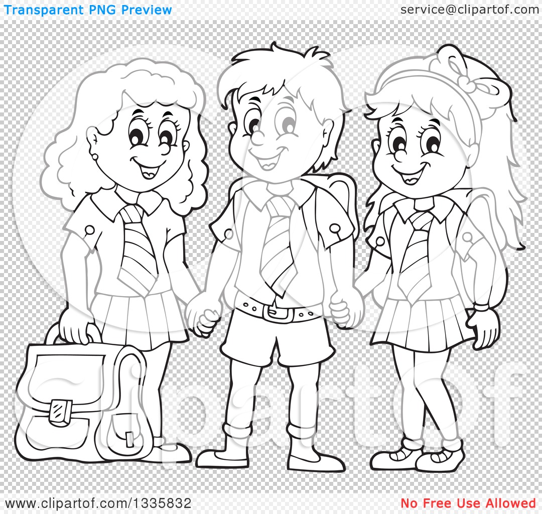 Png File Has A Hdpng.com  - Children At School Black And White, Transparent background PNG HD thumbnail