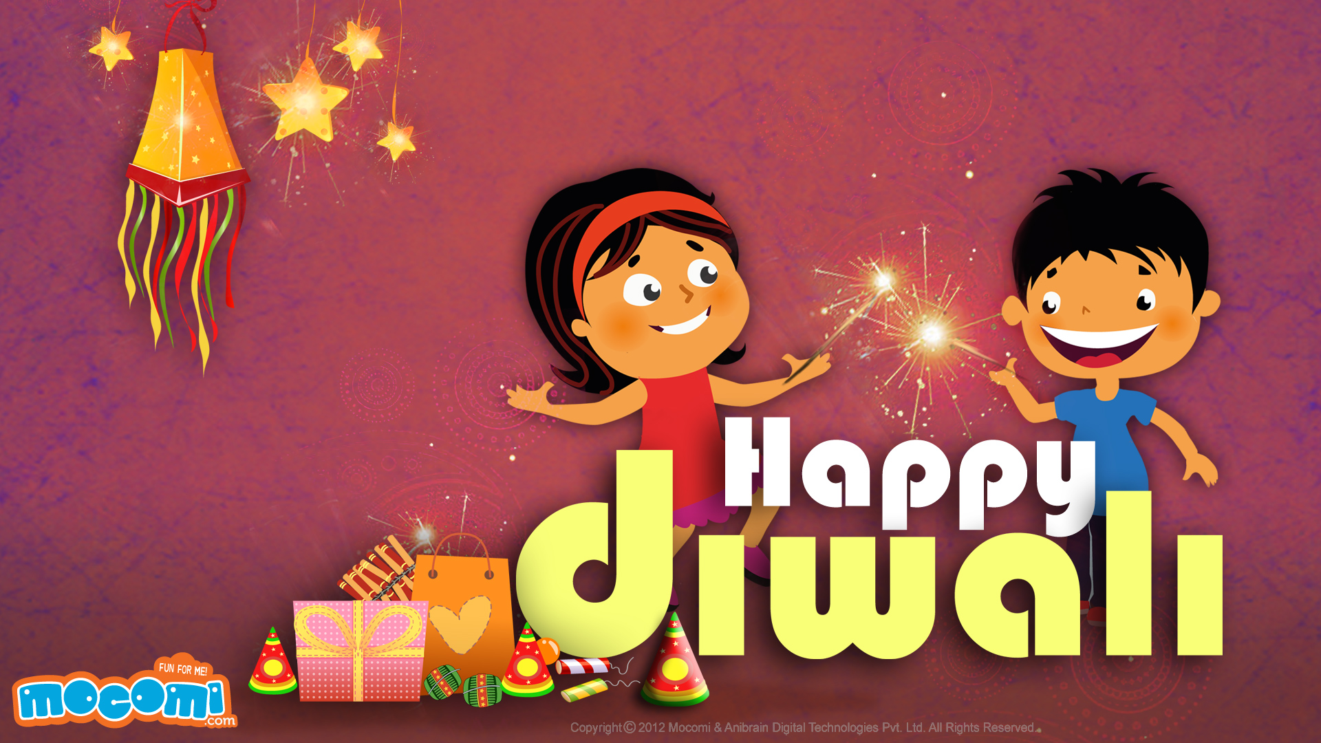 Happy Diwali - Children Celebrating Diwali, Transparent background PNG HD thumbnail