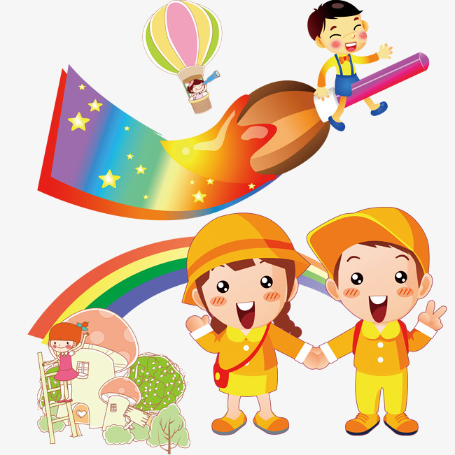 School Children, Children, Cartoon, Ladder Png And Psd - Children Having Fun At School, Transparent background PNG HD thumbnail