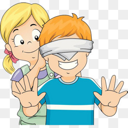 The Children Playing Hide And Seek, Cartoon, Blind, Blind Person Png Image - Children Playing Hide And Seek, Transparent background PNG HD thumbnail