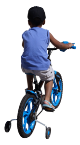 Boyridingbikeback - Children Riding Bikes, Transparent background PNG HD thumbnail
