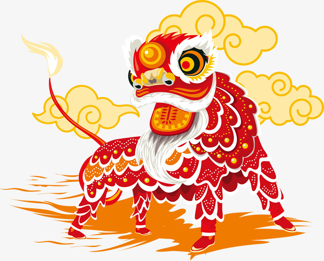 Red Lion Chinese New Year, Lion, Red, New Year Png Image And Clipart - Chinese New Year, Transparent background PNG HD thumbnail