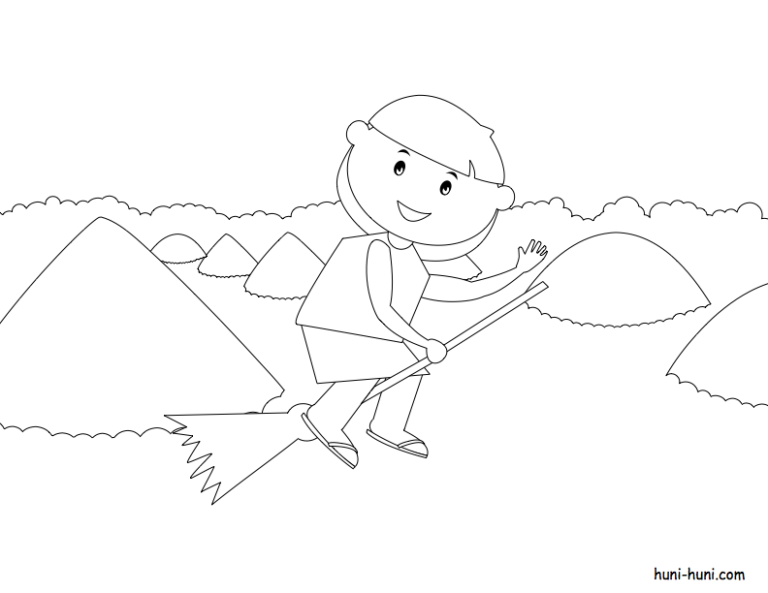 Chocolate Hill Png Black And White - Huni Huni Flashcard Coloring Page Outline Chocolatehills Bohol, Transparent background PNG HD thumbnail