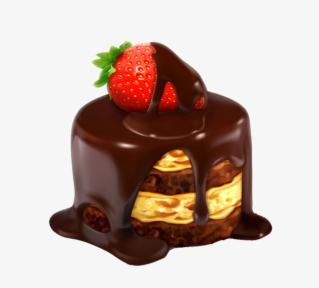 Strawberry Cake, Hd Fruit Cake, Birthday Cake, Chocolate Cake Free Png Image - Chocolate, Transparent background PNG HD thumbnail