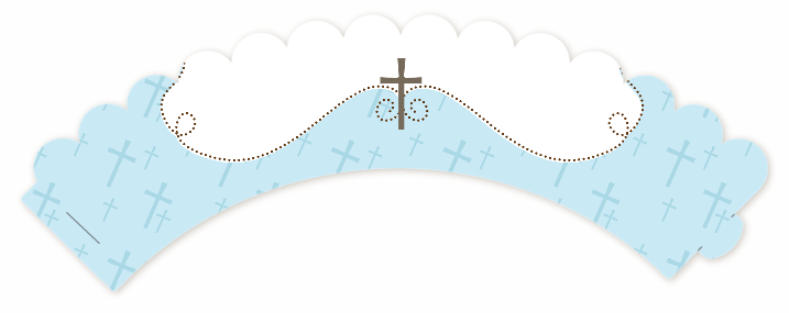 Cross Blue   Baptism / Christening Cupcake Wrappers - Christening, Transparent background PNG HD thumbnail