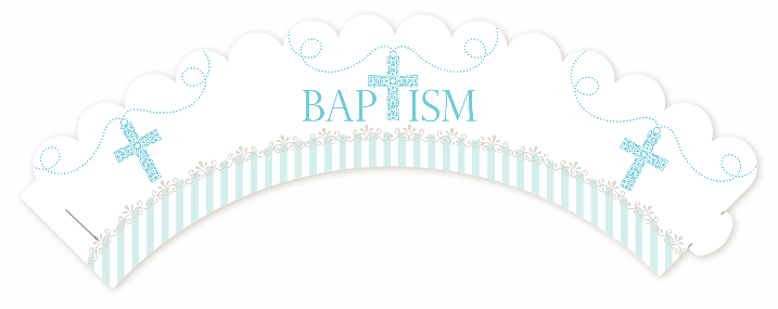 Cross Blue Necklace   Baptism / Christening Cupcake Wrappers - Christening, Transparent background PNG HD thumbnail