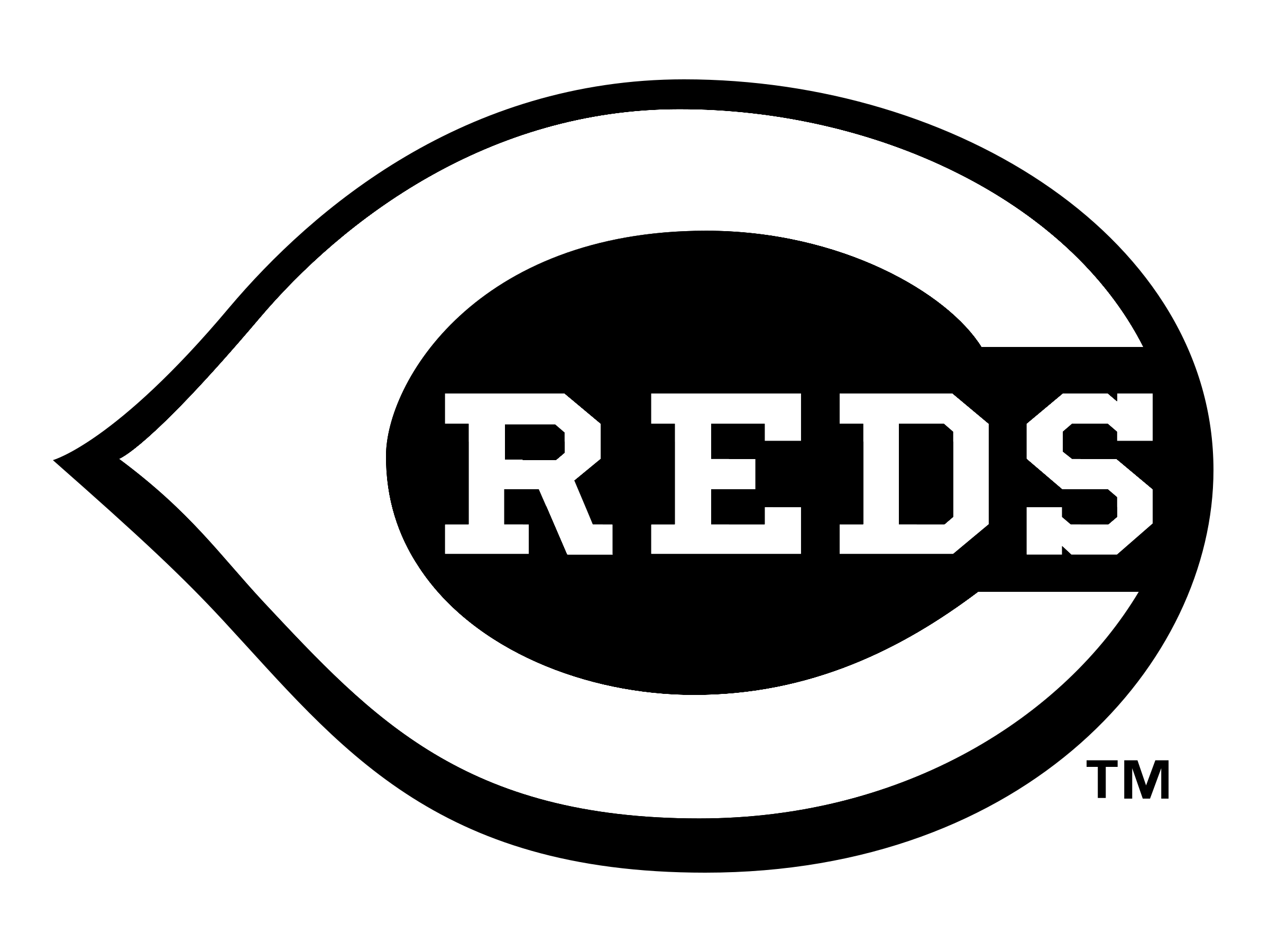 Cincinnati Reds Logo Black And White - Cincinnati Reds Vector, Transparent background PNG HD thumbnail