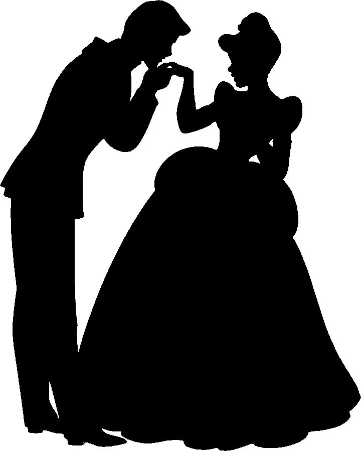 Black And White Disney Silowets | Cinderella Prince Charming Silhouette U2026 - Cinderella Silhouette, Transparent background PNG HD thumbnail